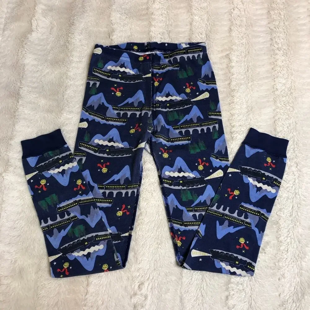 Hanna Andersson Polar Express Christmas blue train pajama set size 150 or US 12